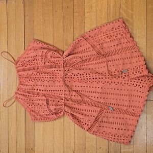 Amuse Society, Tina Woven Romper, Desert Rose, EUC, Women's S